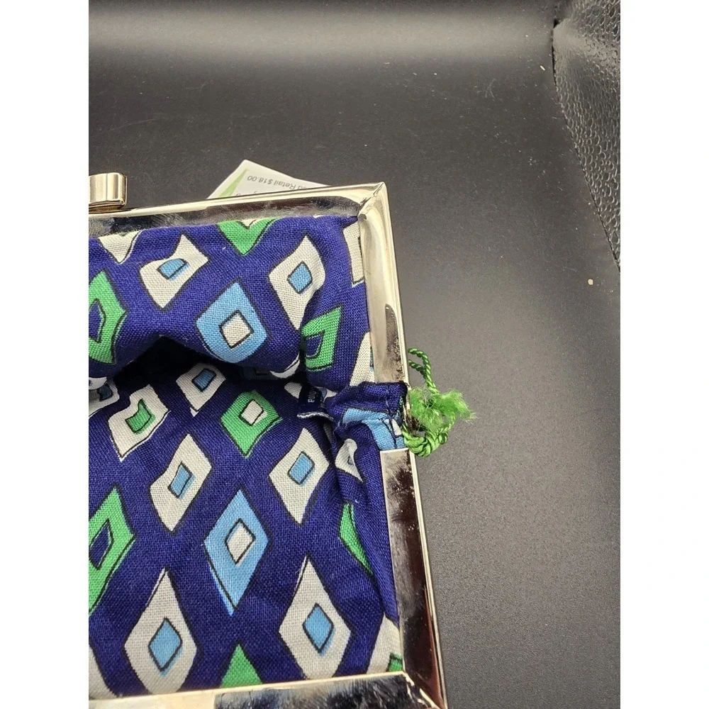 VERA BRADLEY MEDITERRANEAN BLUE KISSLOCK COIN PURSE - LIMITED EDITION - Picture 6 of 9